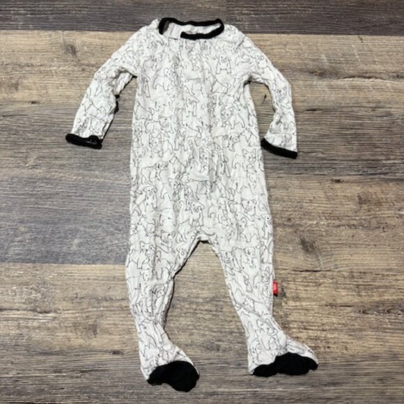 Magnetic Me 3-6 Months Footie Pajamas Dog Print - Picture 1 of 4